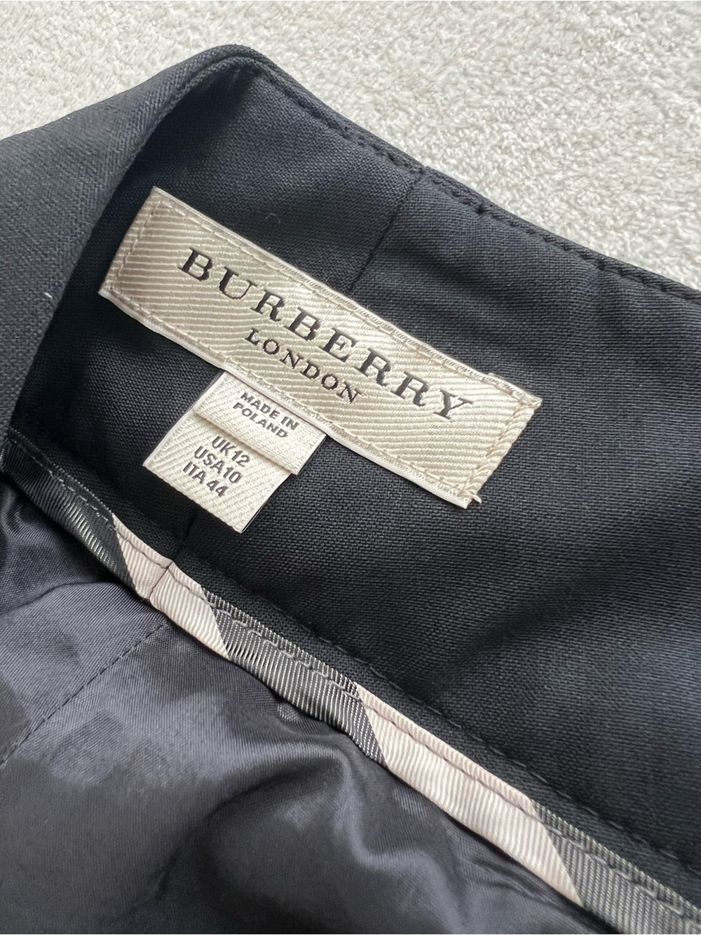 Burberry Trouser Black Size 10